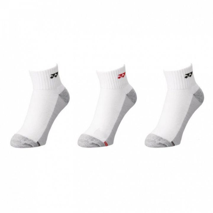 Yonex Socks 19157 Low Cut 3-Pack White